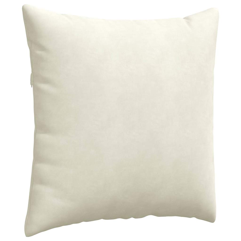 Cuscini da Divano 2 pcs Crema 80 x 80 cm Tessuto in Cords