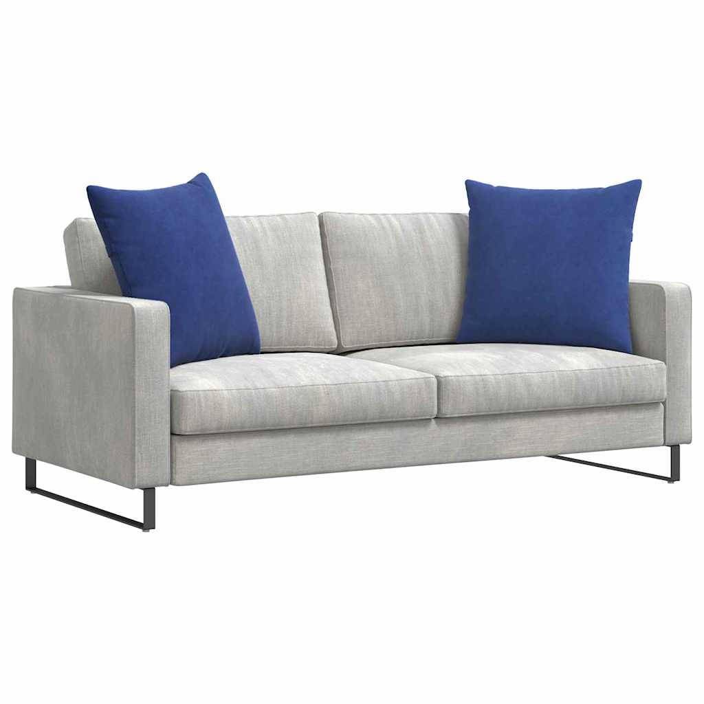 Cuscini da Divano 2 pcs Blu Polizia 80 x 80 cm Tessuto in Cords