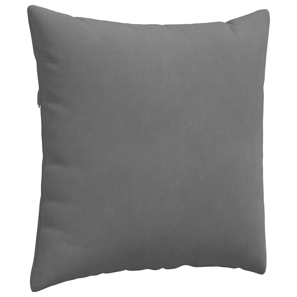 Cuscini da Divano 2 pz Tessuto Grigio scuro 80 x 80 cm