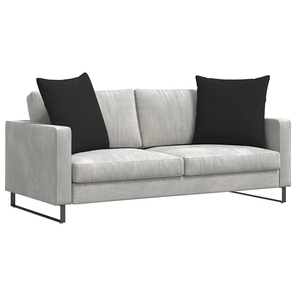Cuscini da Divano 2 pz Tessuto Nero 80 x 80 cm