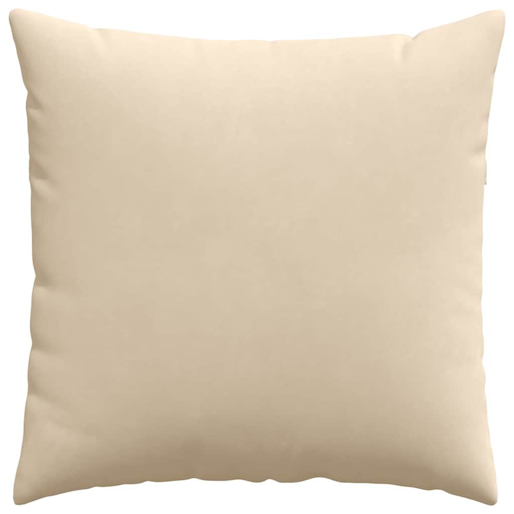 Cuscini da Divano 2 pz Tessuto Crema 80 x 80 cm