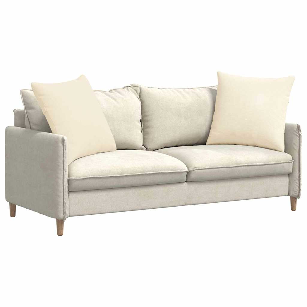 Cuscini da Divano 2 pcs Crema 80 x 80 cm Tessuto in Cords