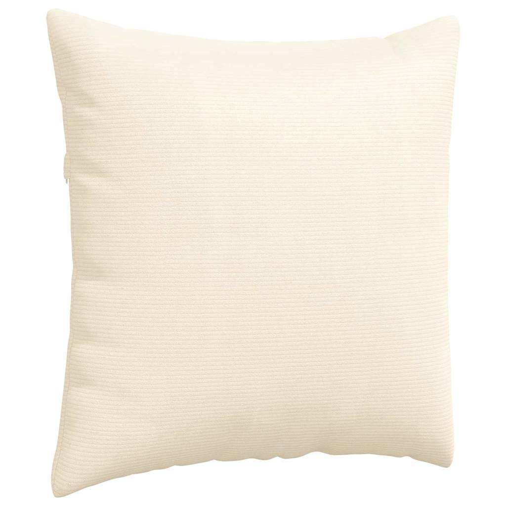 Cuscini da Divano 2 pcs Crema 80 x 80 cm Tessuto in Cords