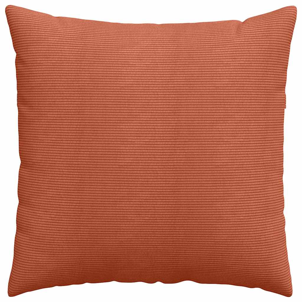 Cuscini da Divano 2 pz Tessuto in Cords Rosso Arancio
