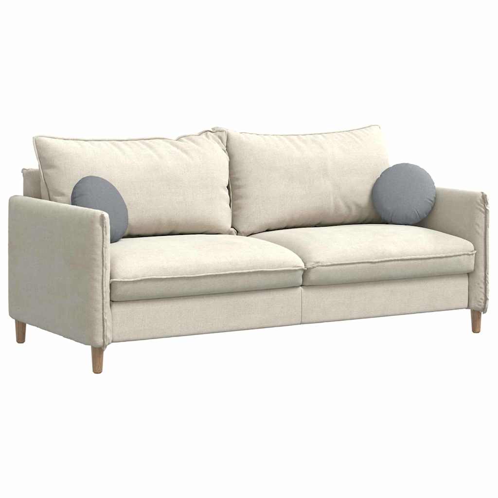 Cuscini per Seduta 2 pz Tessuto Grigio Chiaro Ø30 x 13 cm