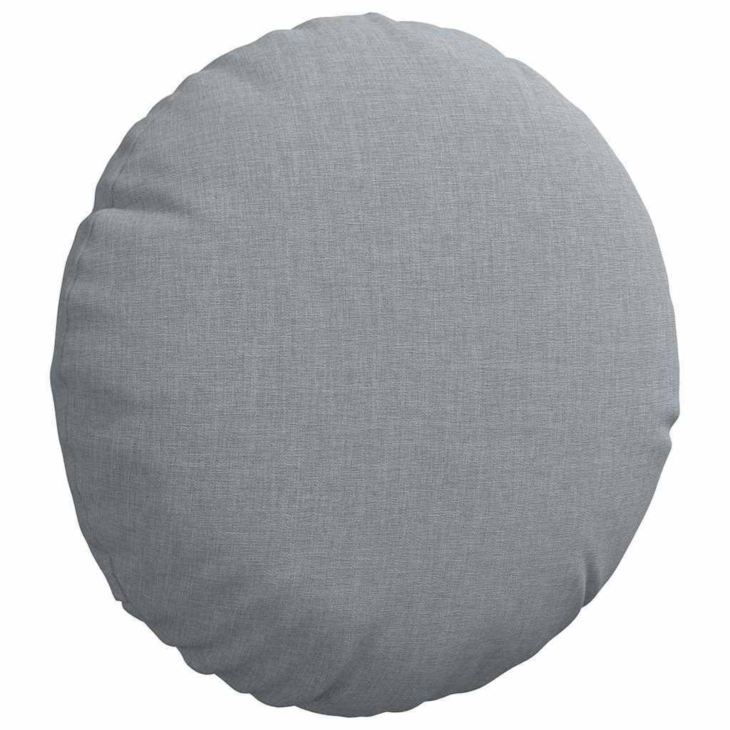 Cuscini per Seduta 2 pz Tessuto Grigio Chiaro Ø30 x 13 cm