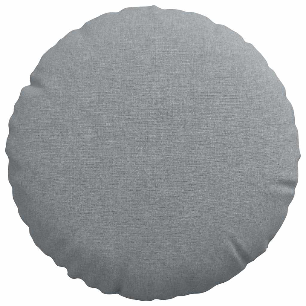 Cuscini per Seduta 2 pz Tessuto Grigio Chiaro Ø30 x 13 cm