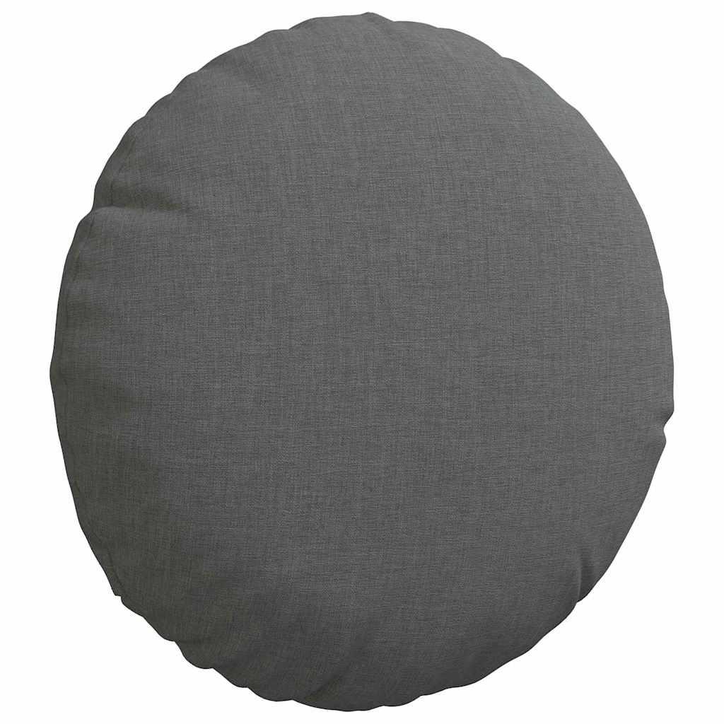 Cuscini per Seduta 2 pz Tessuto Grigio Scuro Ø30 x 13 cm