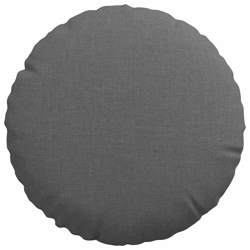 Cuscini per Seduta 2 pz Tessuto Grigio Scuro Ø30 x 13 cm