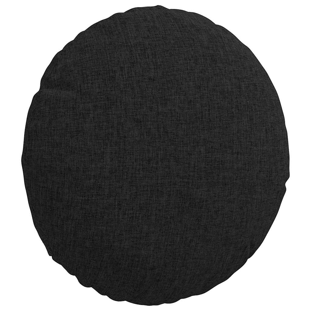 Cuscini per Seduta 2 pz Tessuto Nero Ø30 x 13 cm