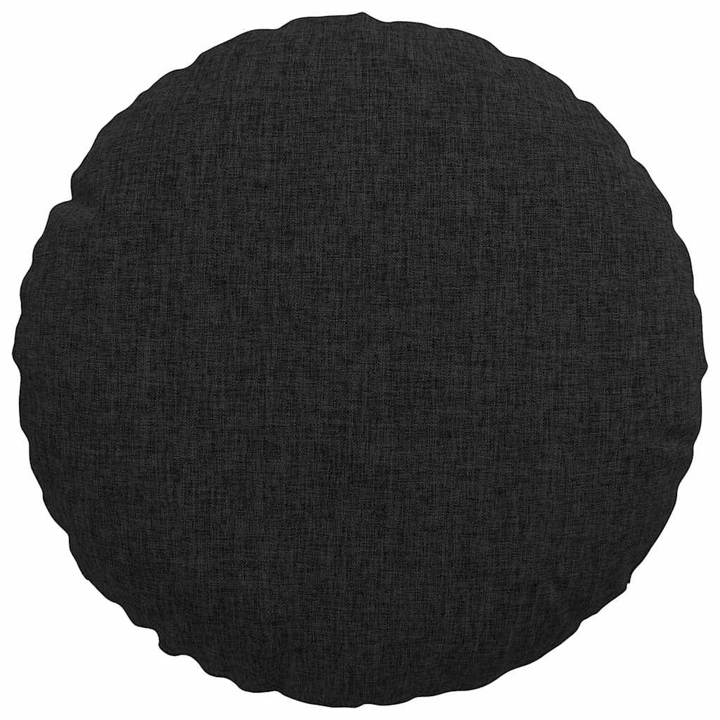 Cuscini per Seduta 2 pz Tessuto Nero Ø30 x 13 cm