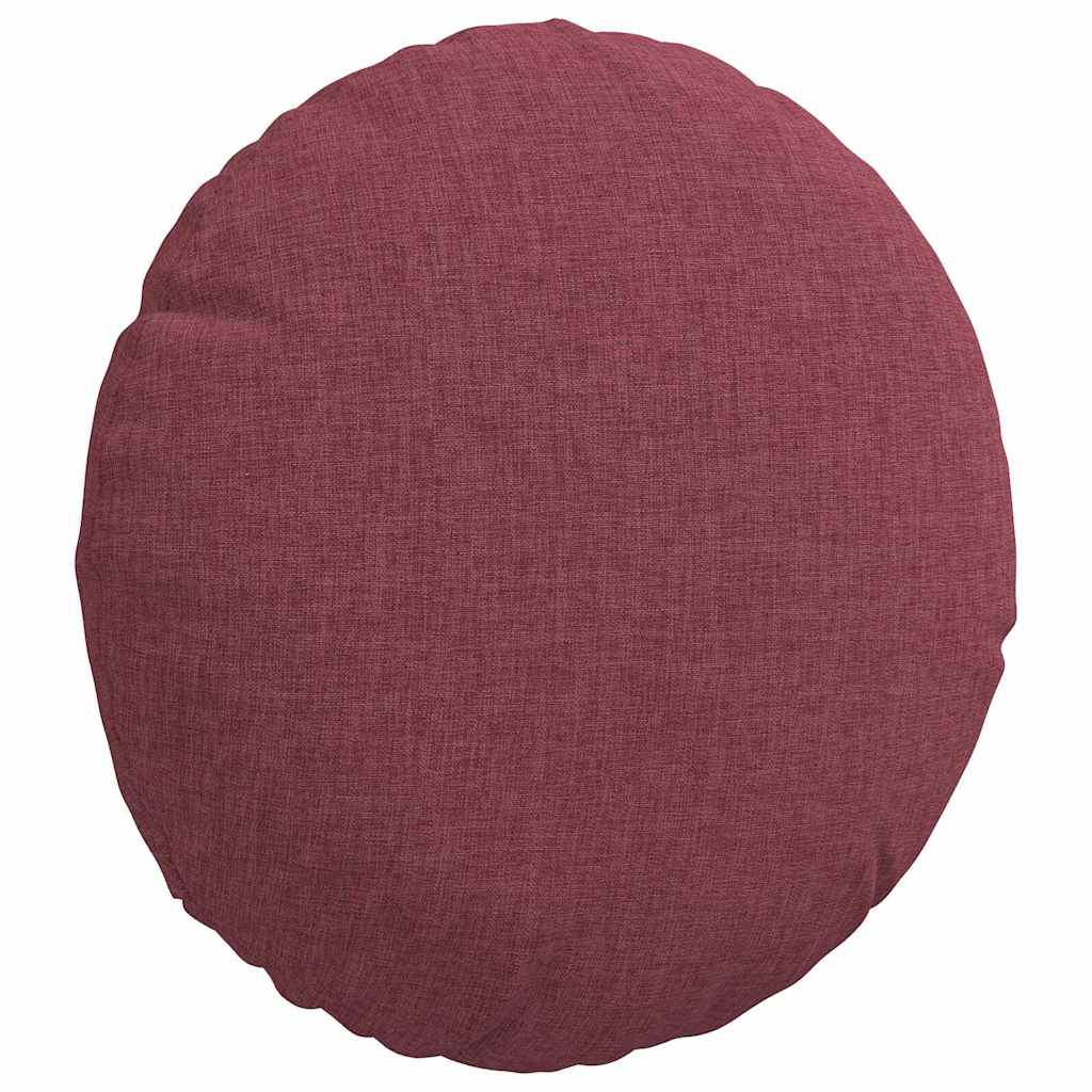 Cuscini per Seduta 2 pz Tessuto Rosso Vino Ø30 x 13 cm
