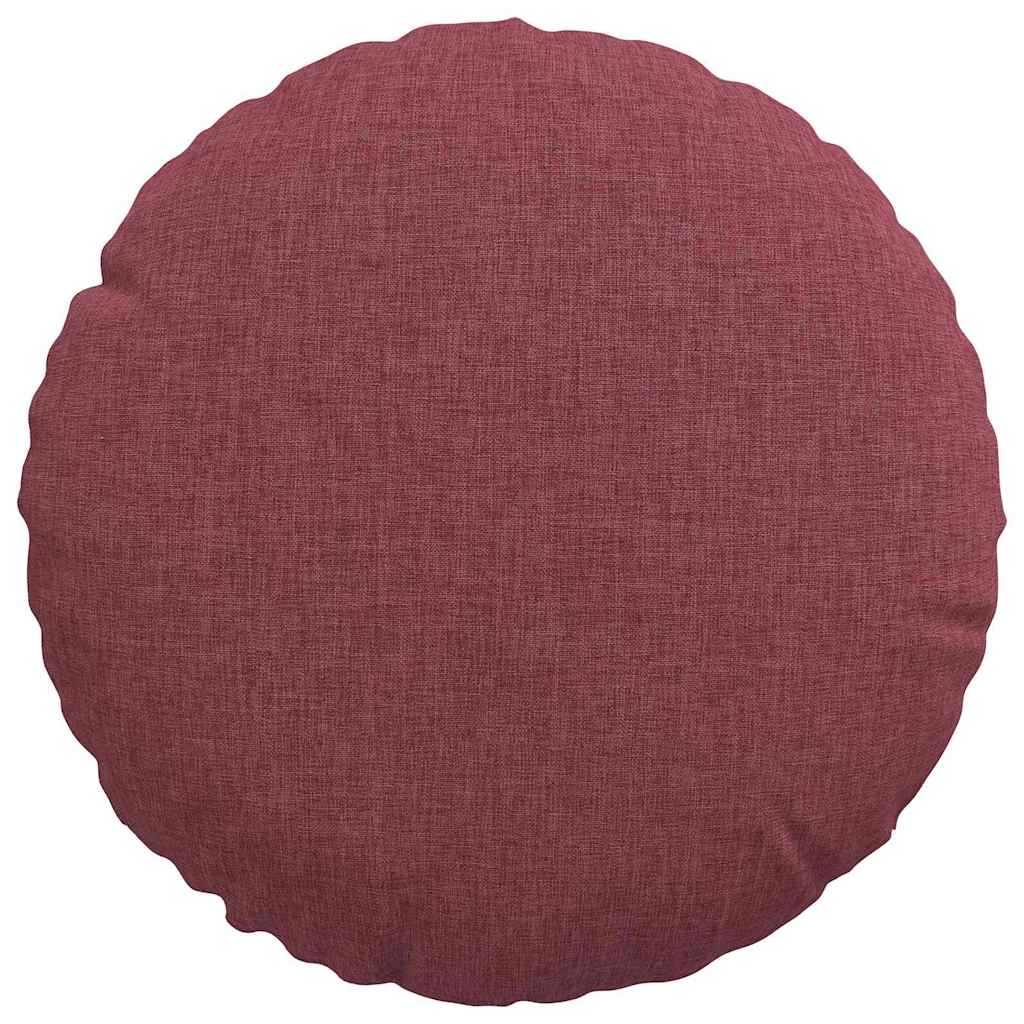 Cuscini per Seduta 2 pz Tessuto Rosso Vino Ø30 x 13 cm