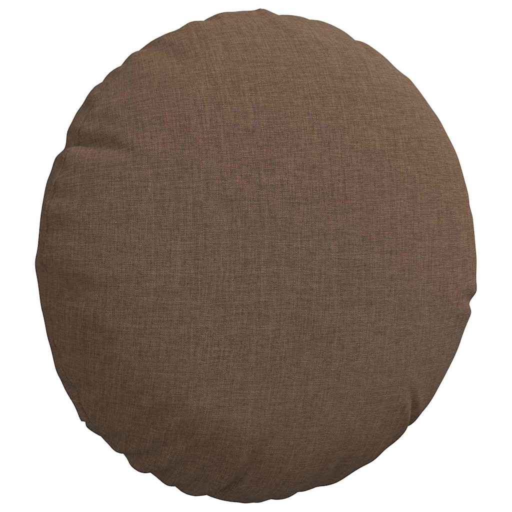 Cuscini per Seduta 2 pz Tessuto Marrone Ø30 x 13 cm