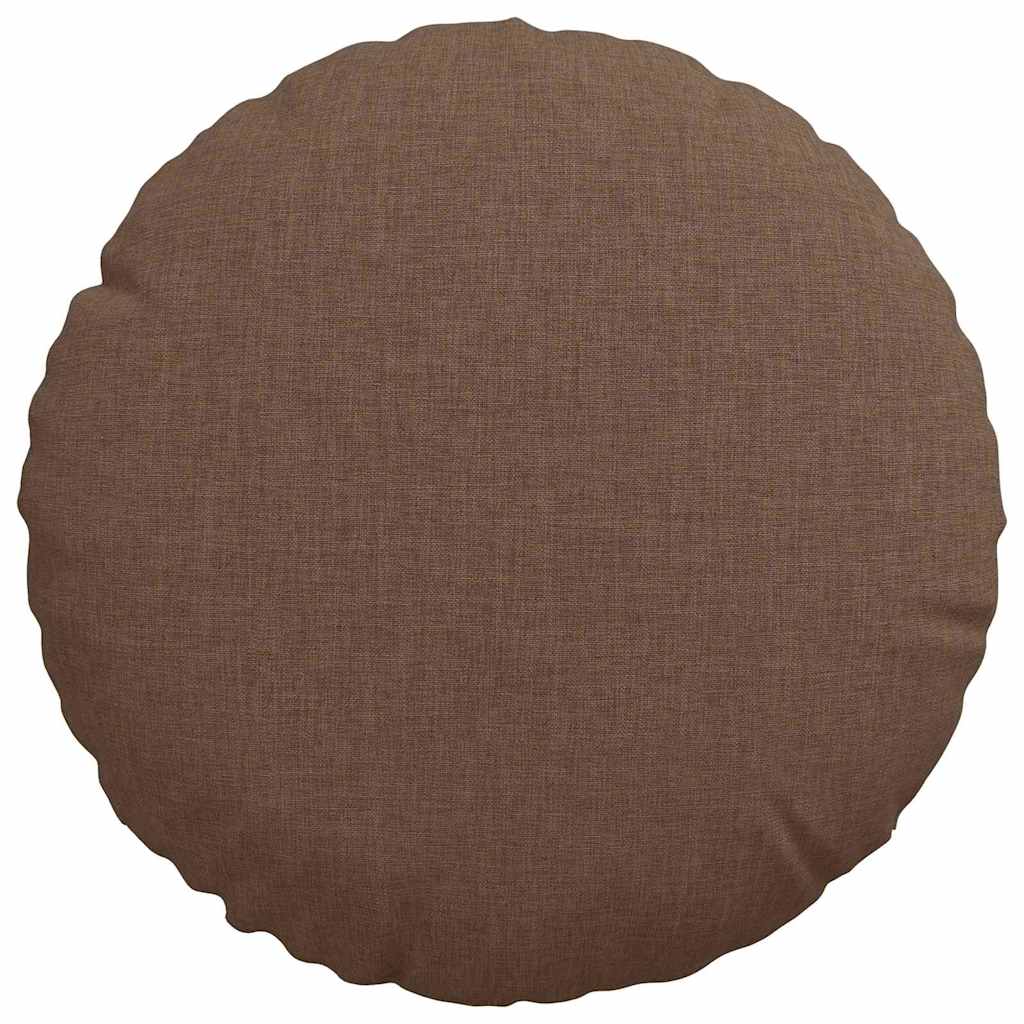 Cuscini per Seduta 2 pz Tessuto Marrone Ø30 x 13 cm