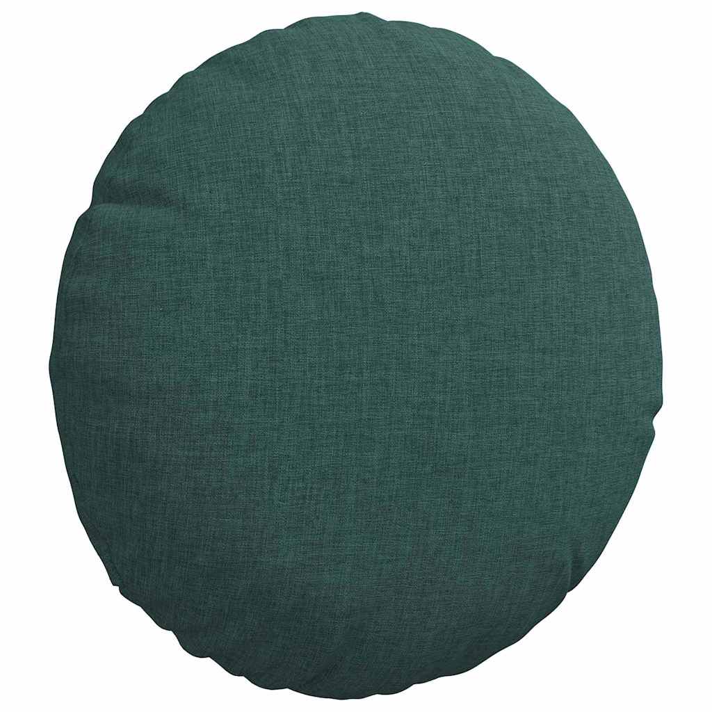Cuscini per Seduta 2 pz Tessuto Verde Scuro Ø30 x 13 cm