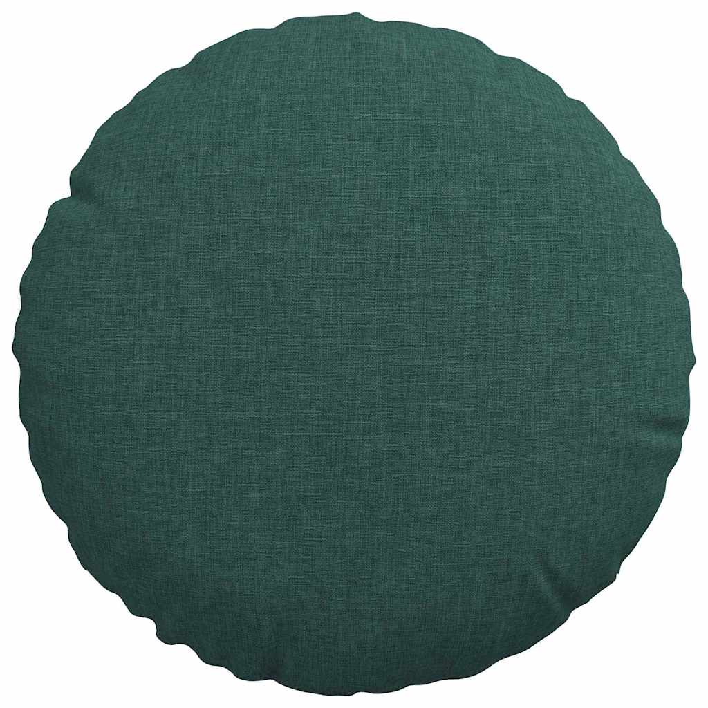 Cuscini per Seduta 2 pz Tessuto Verde Scuro Ø30 x 13 cm