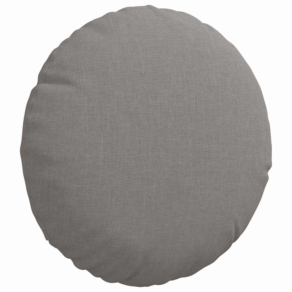 Cuscini per Seduta 2 pz Tessuto Tortora Ø30 x 13 cm