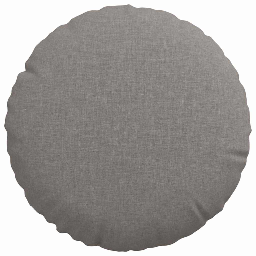 Cuscini per Seduta 2 pz Tessuto Tortora Ø30 x 13 cm
