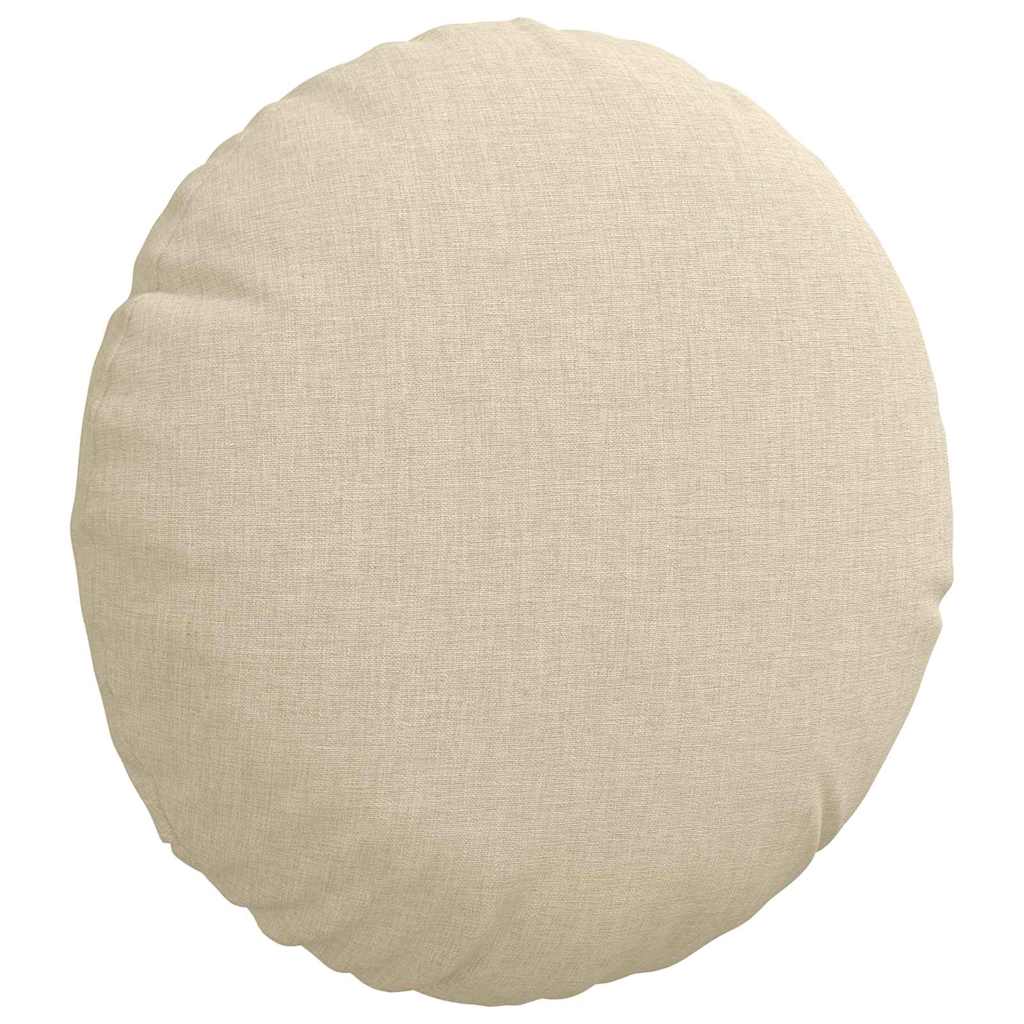 Cuscini per Seduta 2 pz Tessuto Crema Ø30 x 13 cm
