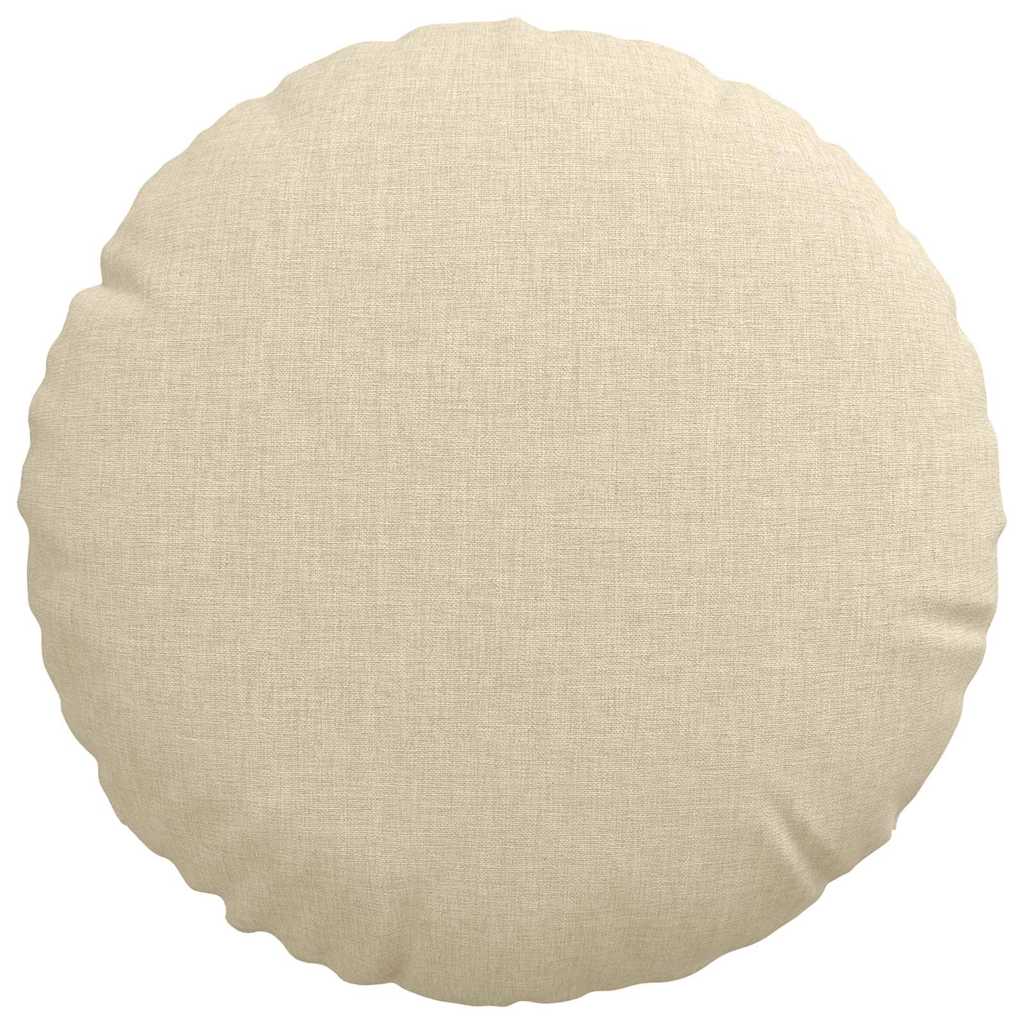 Cuscini per Seduta 2 pz Tessuto Crema Ø30 x 13 cm