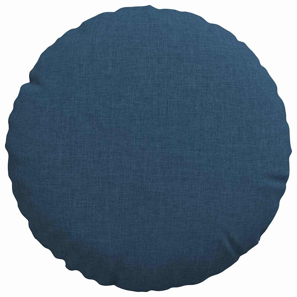 Cuscini per Seduta 2 pz Tessuto Blu Ø30 x 13 cm