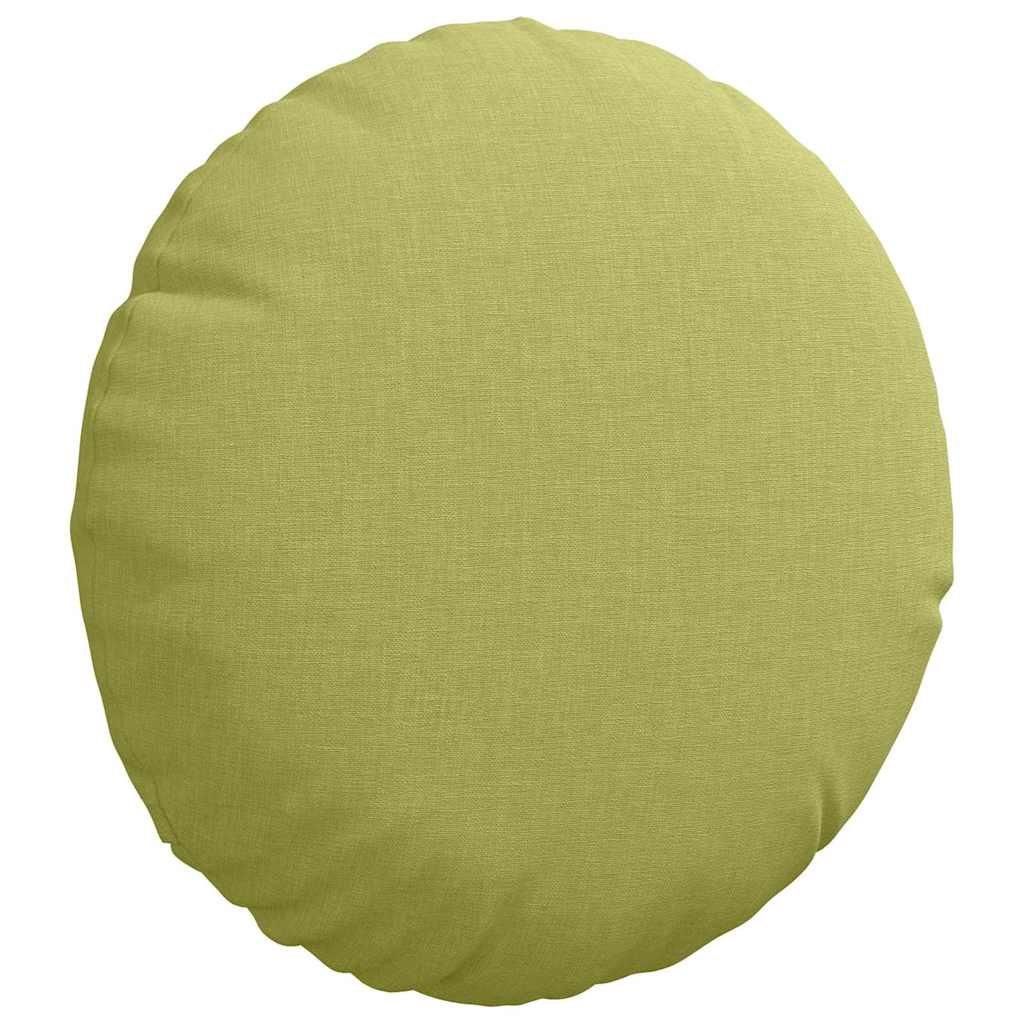 Cuscini per Seduta 2 pz Tessuto Verde chiaro Ø30 x 13 cm