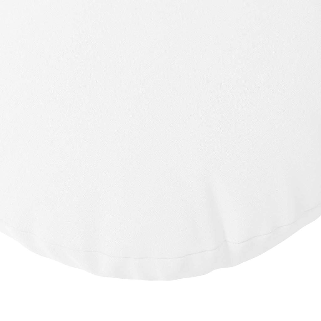 Cuscini per Seduta 2 pz Tessuto Bianco Ø30 x 13 cm