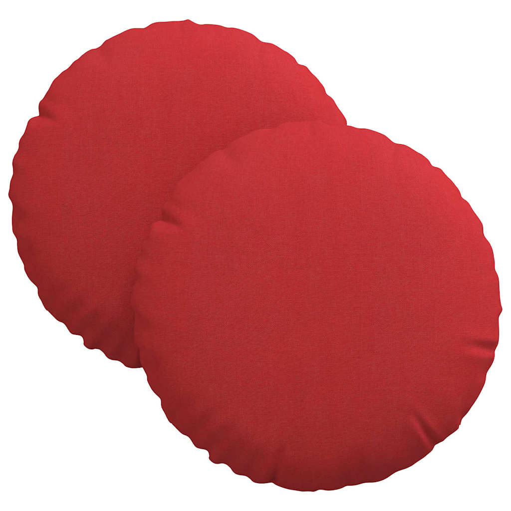Cuscini per Seduta 2 pz Tessuto Rosso Ø30 x 13 cm