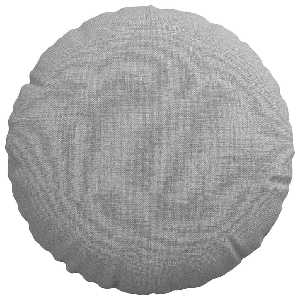 Cuscini per Seduta 2 pz Tessuto Grigio Nuvola Ø30 x 13 cm