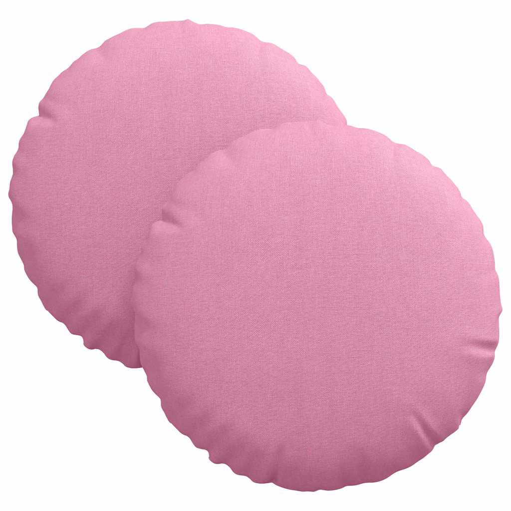 Cuscini per Seduta 2 pz Tessuto Rosa Ø30 x 13 cm