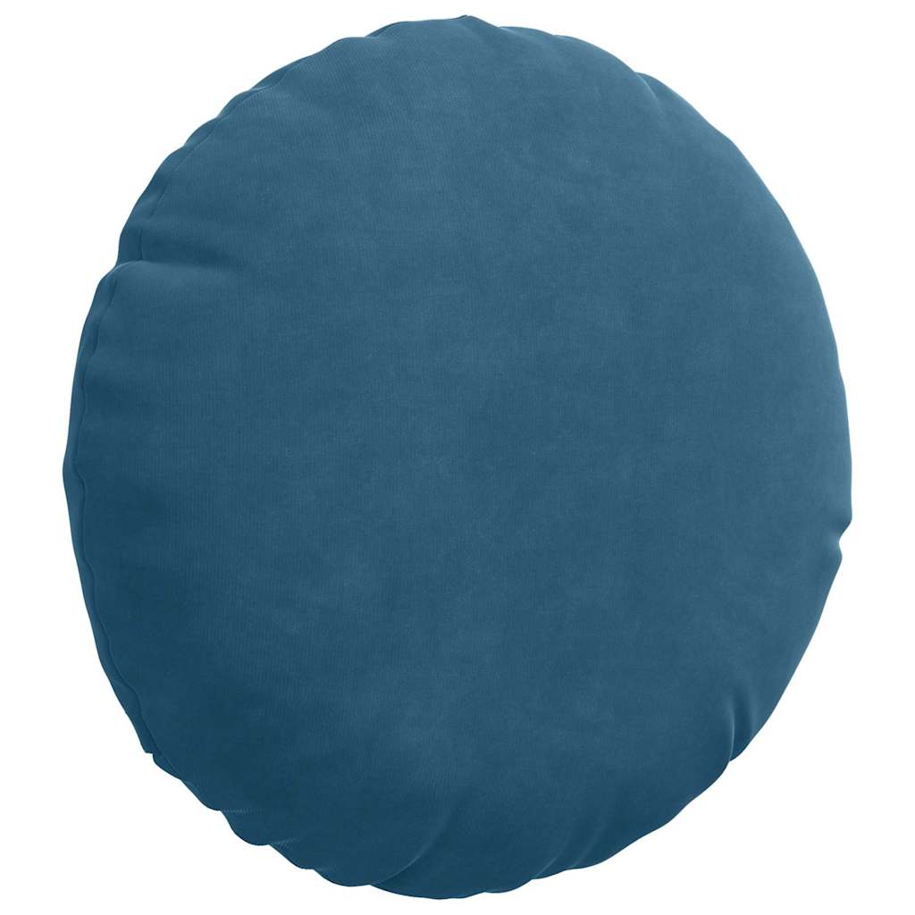 Cuscini per Seduta 2 pz Velluto Blu Ø30 x 13 cm