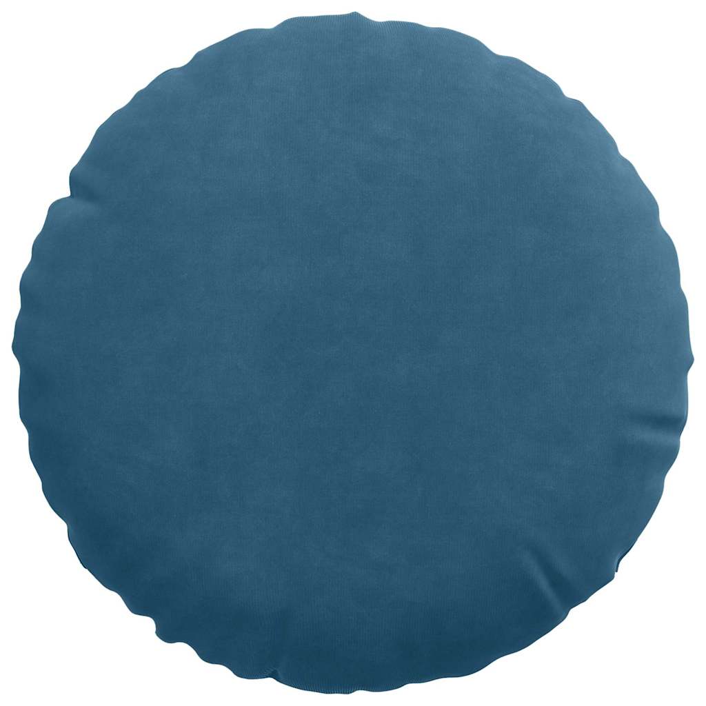 Cuscini per Seduta 2 pz Velluto Blu Ø30 x 13 cm
