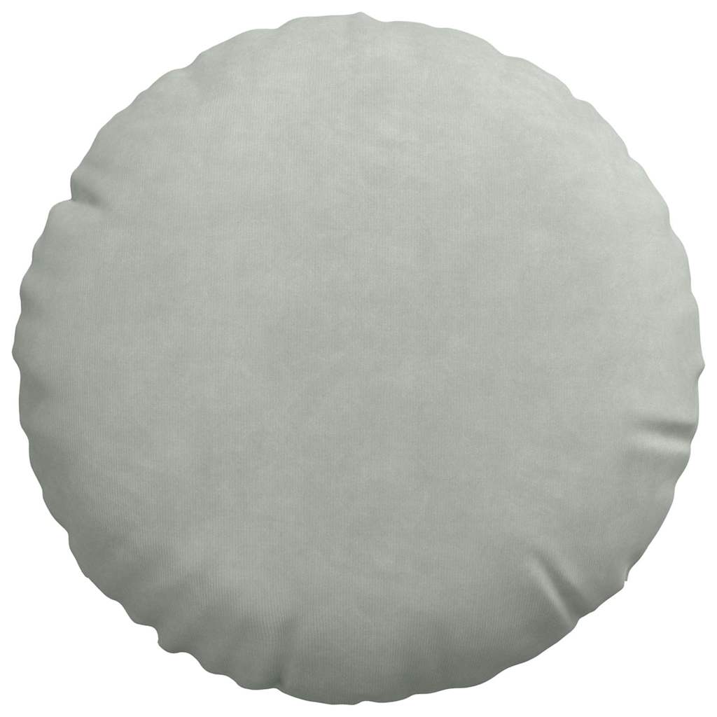 Cuscini per Seduta 2 pz Velluto Grigio chiaro Ø30 x 13 cm