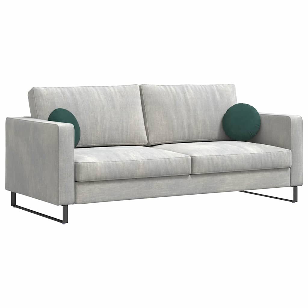 Cuscini per Seduta 2 pz Velluto Verde Scuro Ø30 x 13 cm