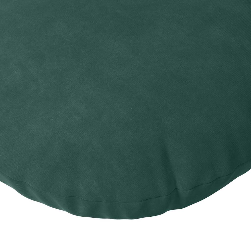 Cuscini per Seduta 2 pz Velluto Verde Scuro Ø30 x 13 cm