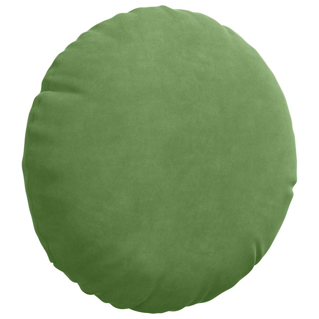 Cuscini per Seduta 2 pz Velluto Verde chiaro Ø30 x 13 cm