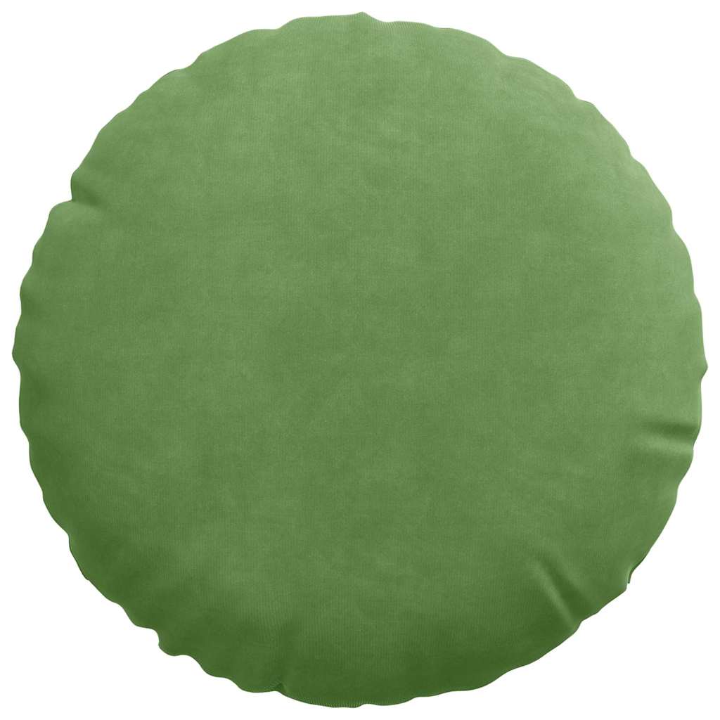 Cuscini per Seduta 2 pz Velluto Verde chiaro Ø30 x 13 cm