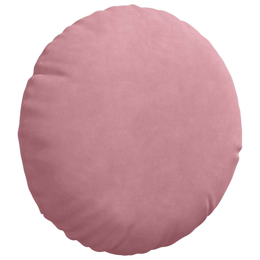 Cuscini per Seduta 2 pz Velluto Rosa Ø30 x 13 cm
