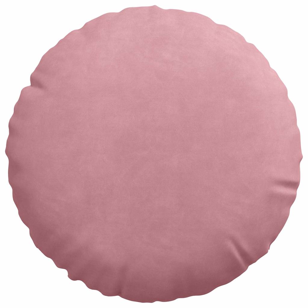 Cuscini per Seduta 2 pz Velluto Rosa Ø30 x 13 cm