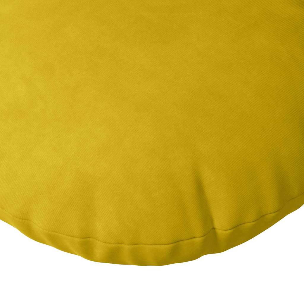 Cuscini per Seduta 2 pz Velluto Giallo Ø30 x 13 cm