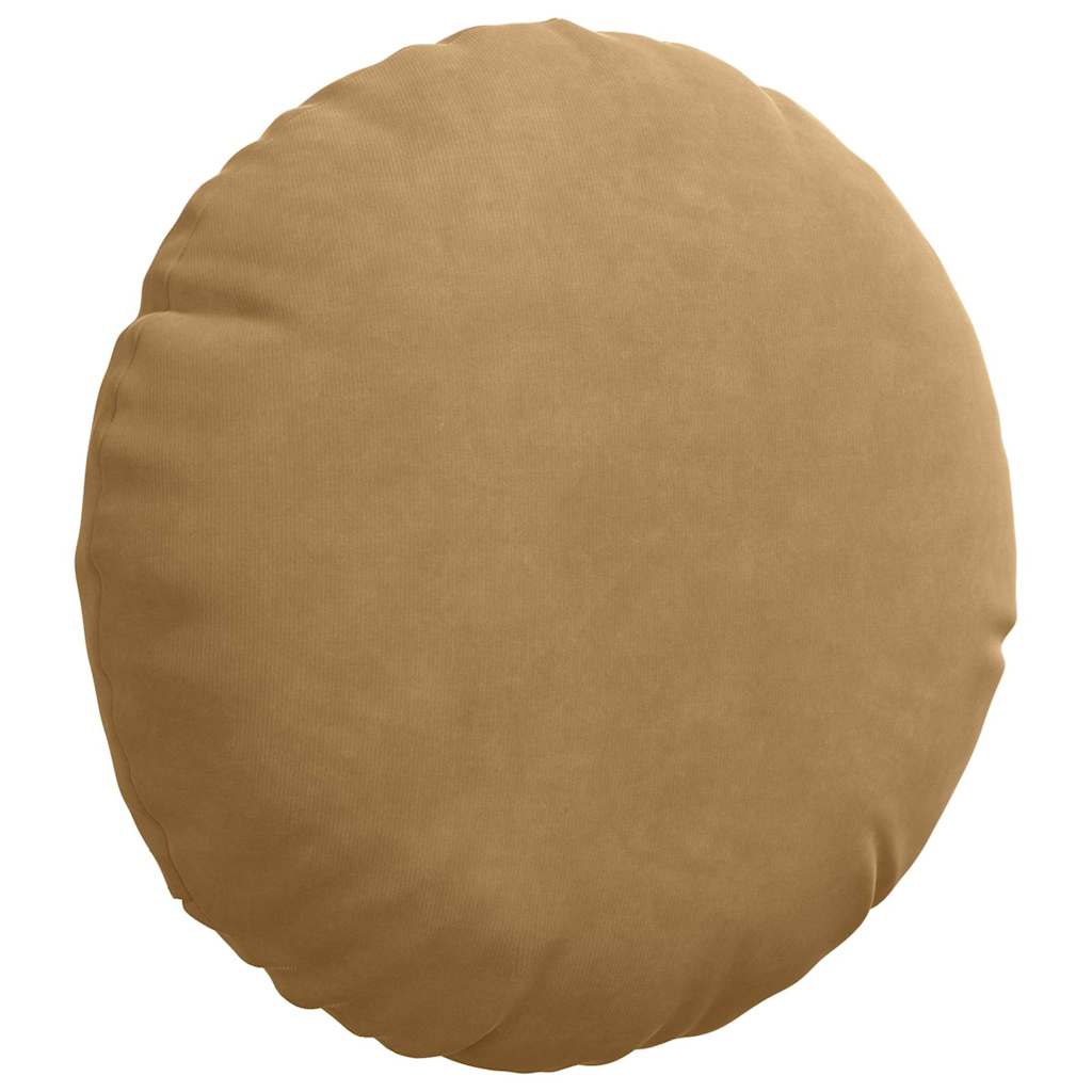Cuscini per Seduta 2 pz Velluto Marrone Ø30 x 13 cm