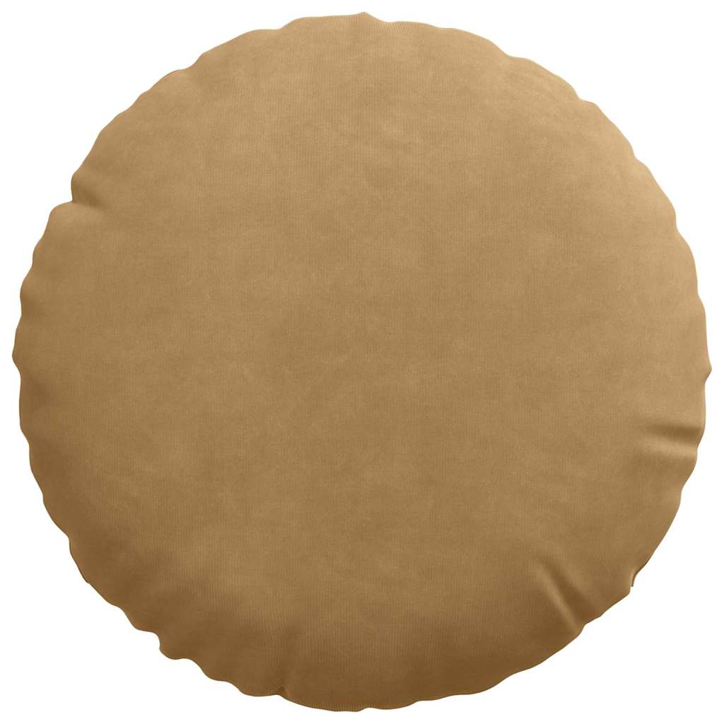 Cuscini per Seduta 2 pz Velluto Marrone Ø30 x 13 cm