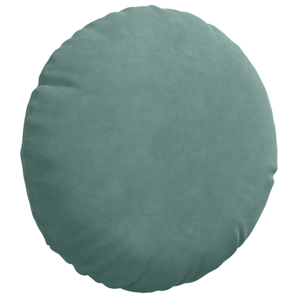 Cuscini per Seduta 2 pz Velluto Verde Mare Ø30 x 13 cm