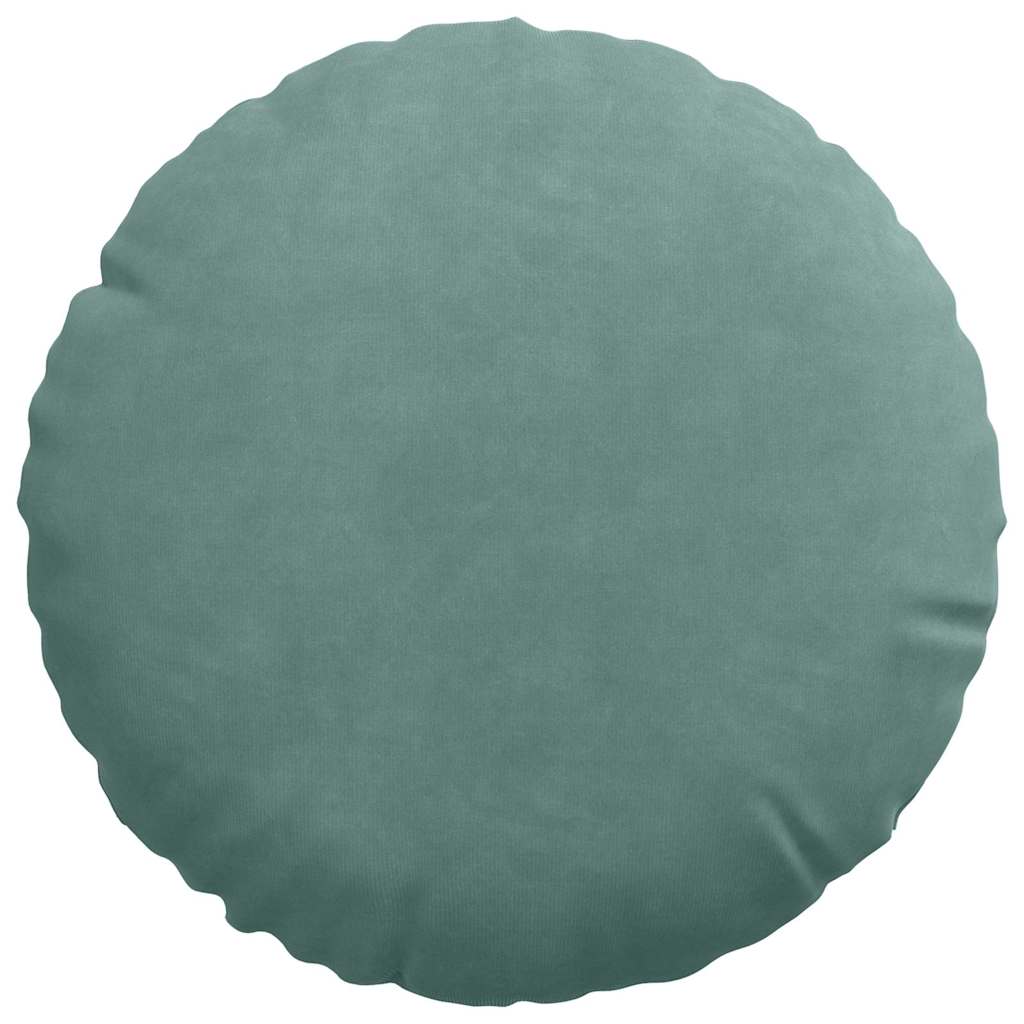 Cuscini per Seduta 2 pz Velluto Verde Mare Ø30 x 13 cm