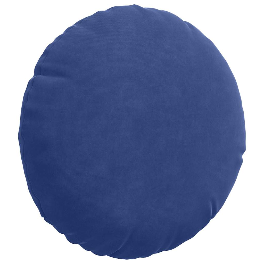 Cuscini per Seduta 2 pz Velluto Blu Polizia Ø30 x 13 cm