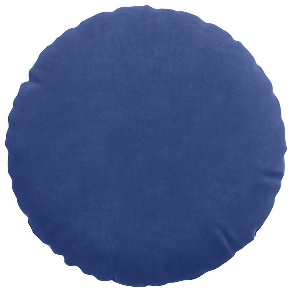 Cuscini per Seduta 2 pz Velluto Blu Polizia Ø30 x 13 cm