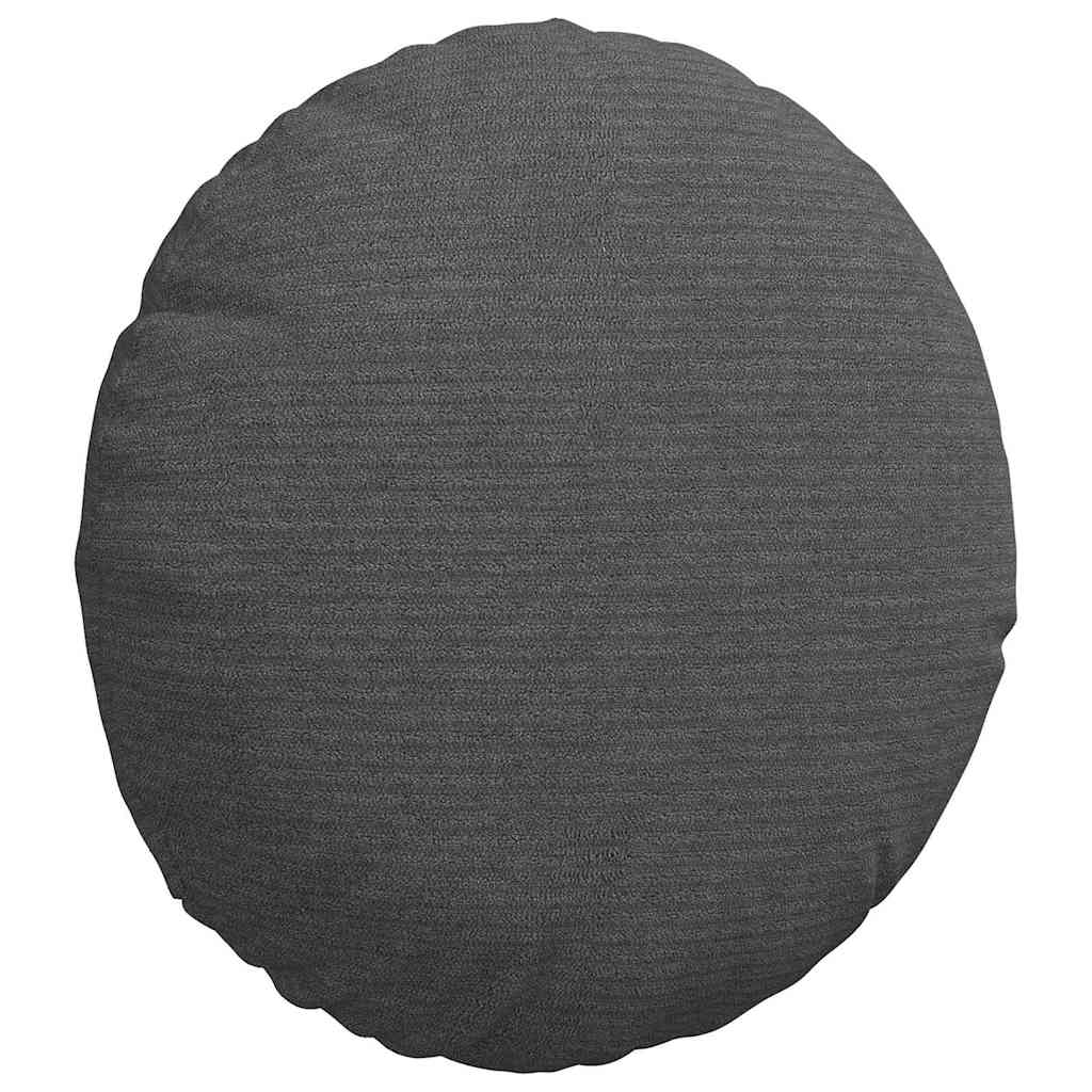 Cuscini per Seduta 2 pz Tessuto in Cords Grigio scuro