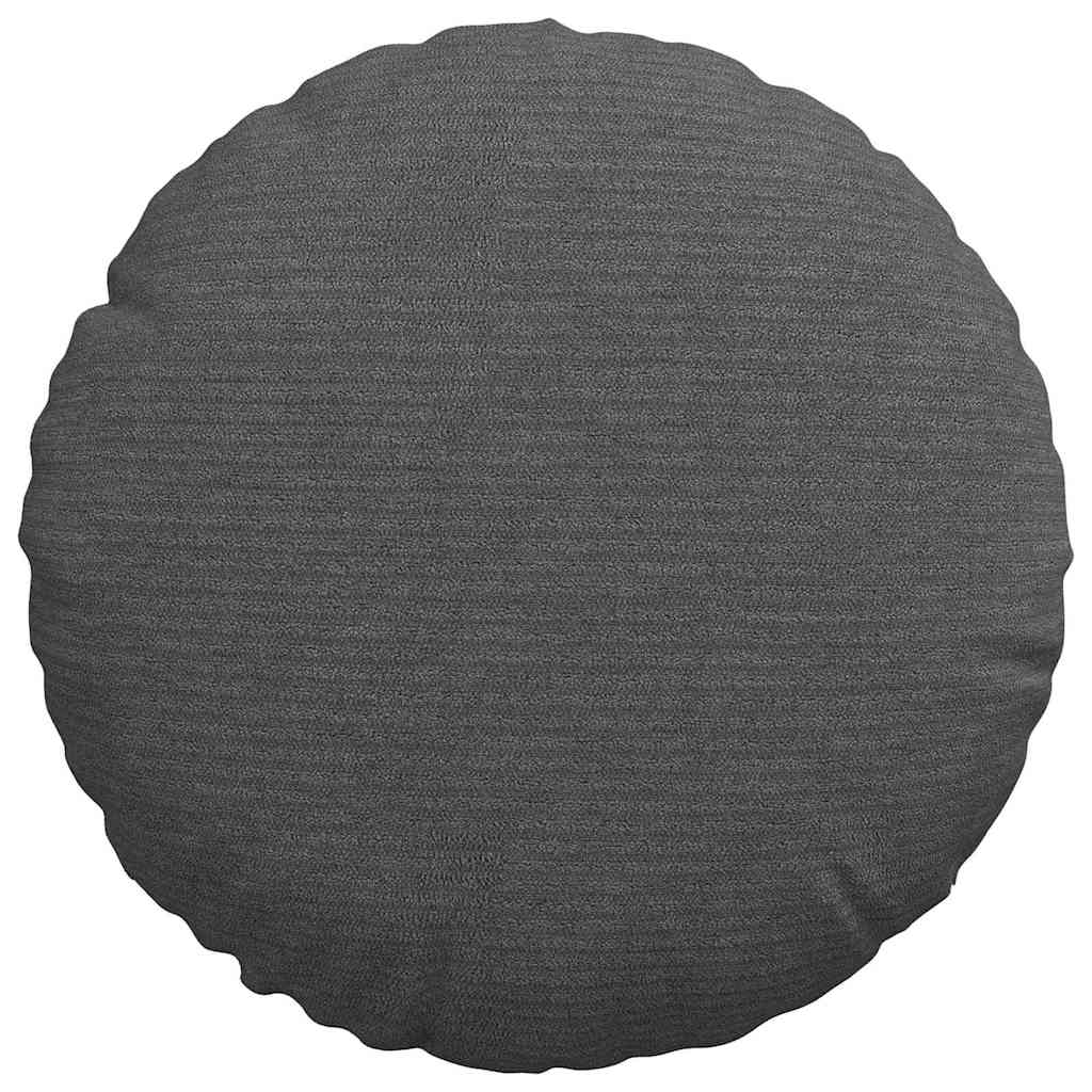 Cuscini per Seduta 2 pz Tessuto in Cords Grigio scuro