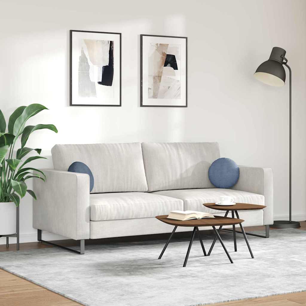 Cuscini per Seduta 2 pz Tessuto in Cords Blu Ø30 x 13 cm